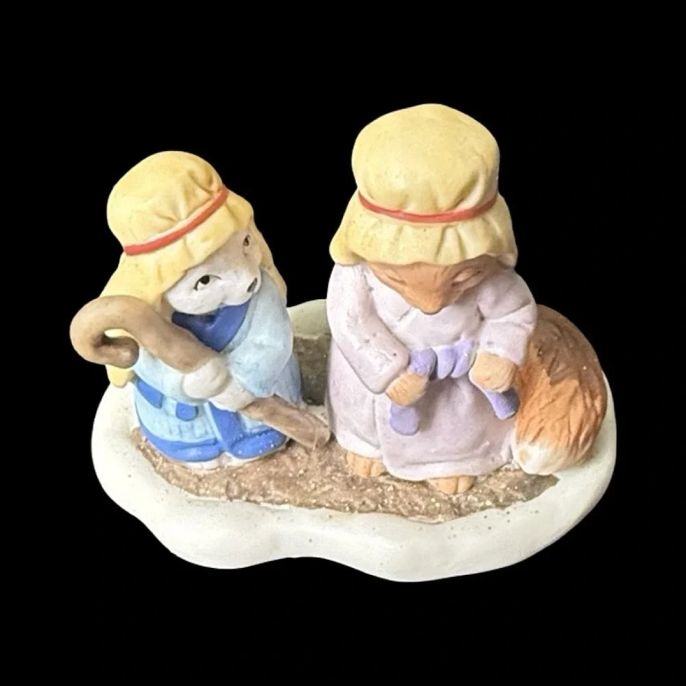 Fitz & Floyd Enchanted Forest Holiday Hamlet Poor Shepherds Figurine 1994